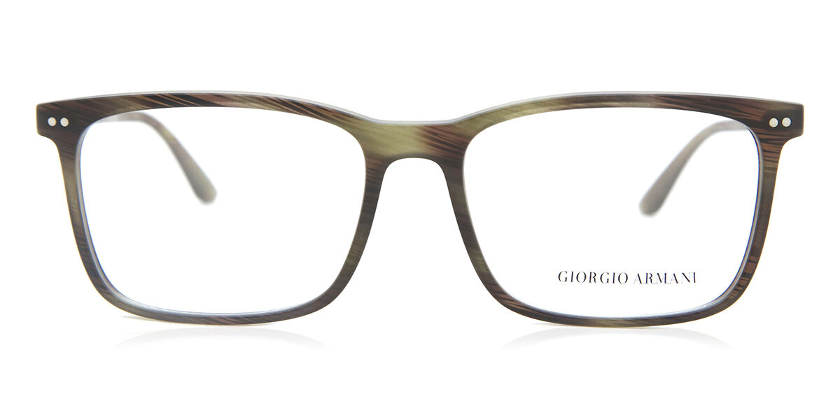 Giorgio Armani AR7122 5587 Square Matte Striped Olive Green