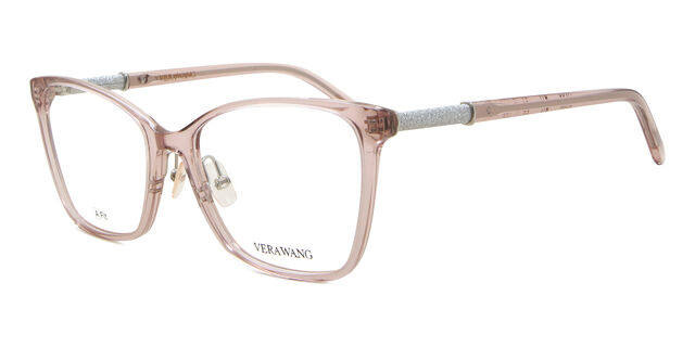 Vera Wang VA62 Blush Square Clear Blush Pink Eyeglasses  display picture 3