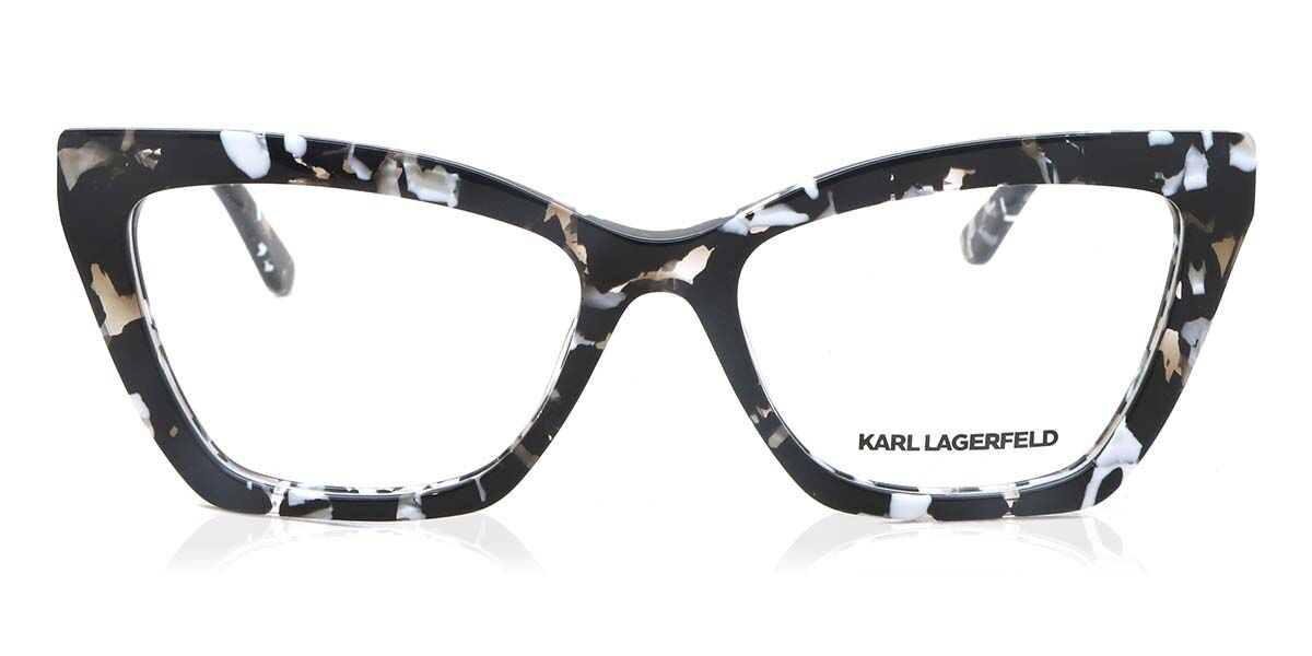 Karl Lagerfeld KL6063 007 Cat Eye Black White Eyeglasses