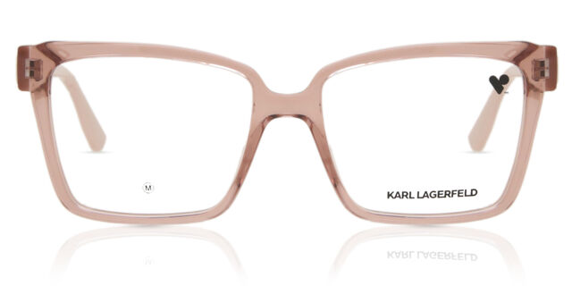 Karl Lagerfeld KL6110 650 Square Transparent Pink Eyeglasses  display picture 2