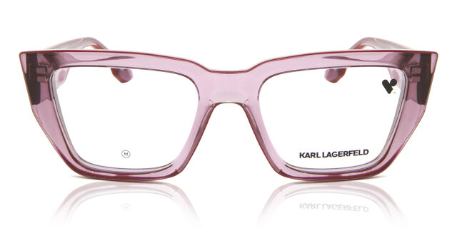 Karl Lagerfeld Translucent Blush Pink Cat Eye Eyeglass Frames Karl Lagerfeld KL6153 Eyeglasses main image 2