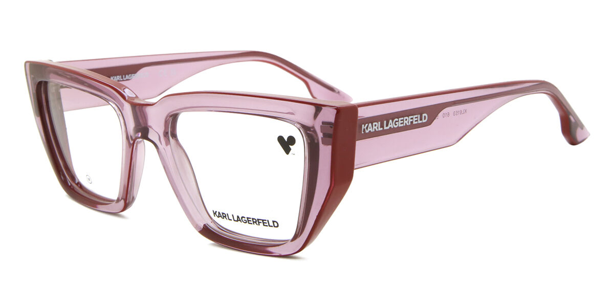 Karl Lagerfeld KL6153 610 Cat Eye Transparent Rose Eyeglasses