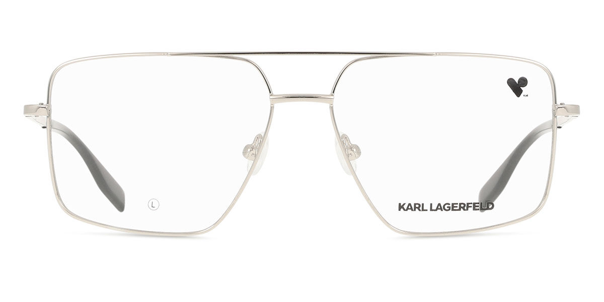 Karl Lagerfeld KL357 041 Pilot Silver Eyeglasses | SmartBuyGlasses US