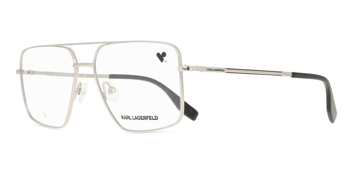 Karl Lagerfeld KL357 041 Pilot Silver Eyeglasses | SmartBuyGlasses US