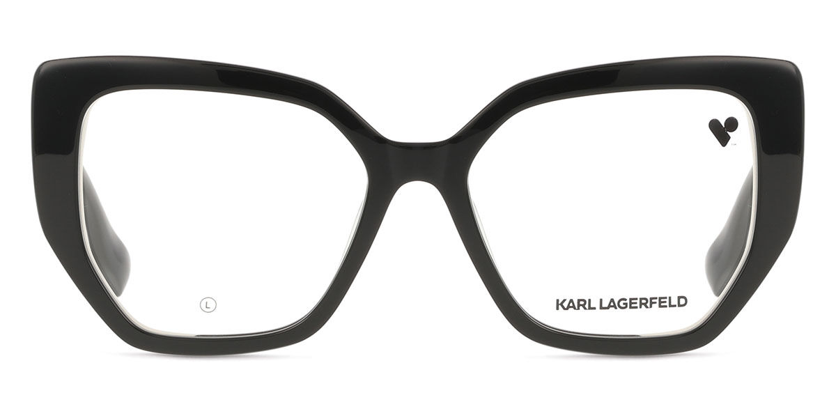 Karl Lagerfeld KL6174 006 Geometric Black on White Eyeglasses