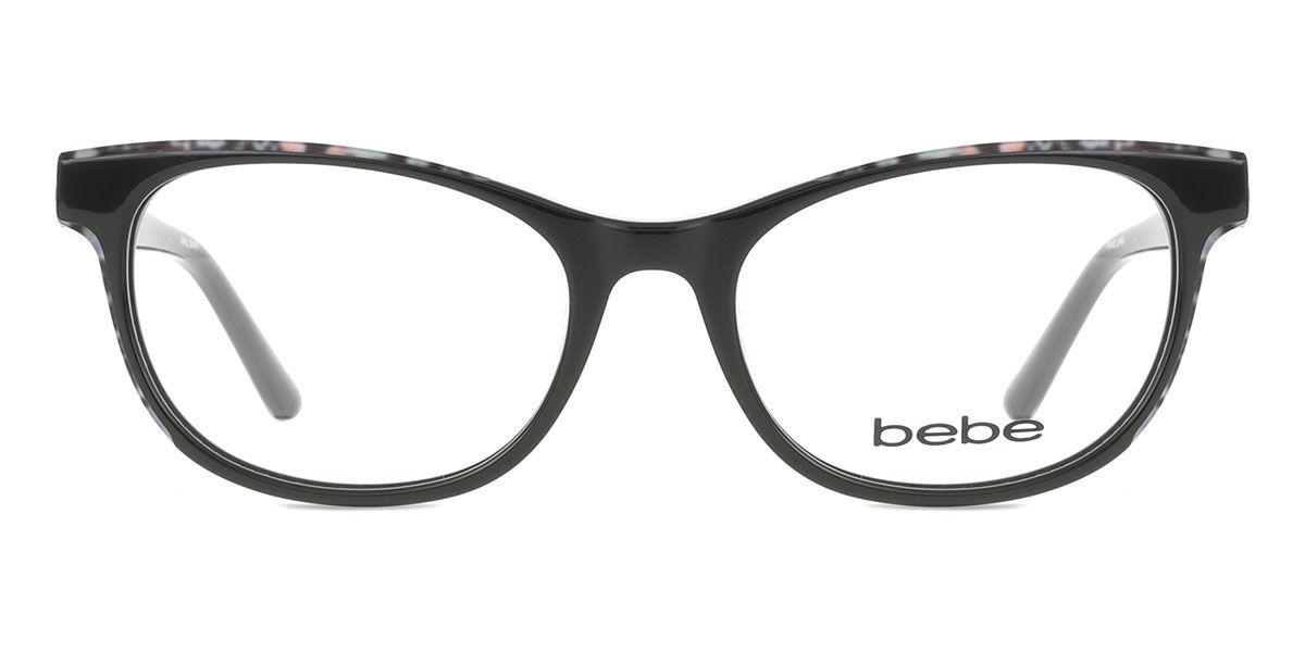 Bebe BB5198 800 Rectangle Plum Purple On Dark Pink Eyeglasses