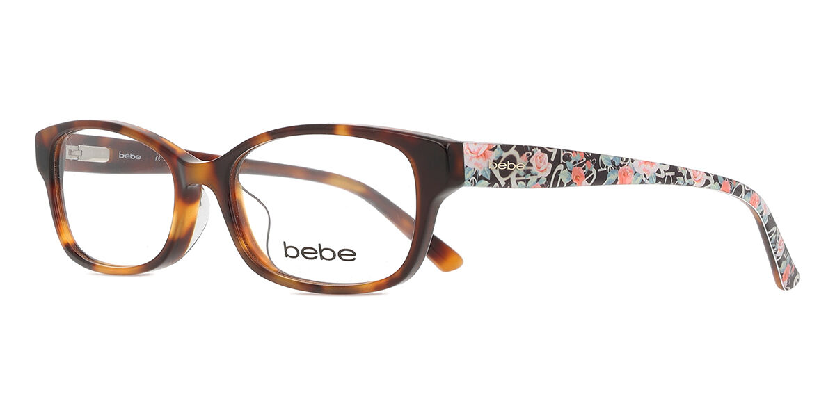Bebe BB5183 200 Rectangle Dark Brown Tortoise Eyeglasses
