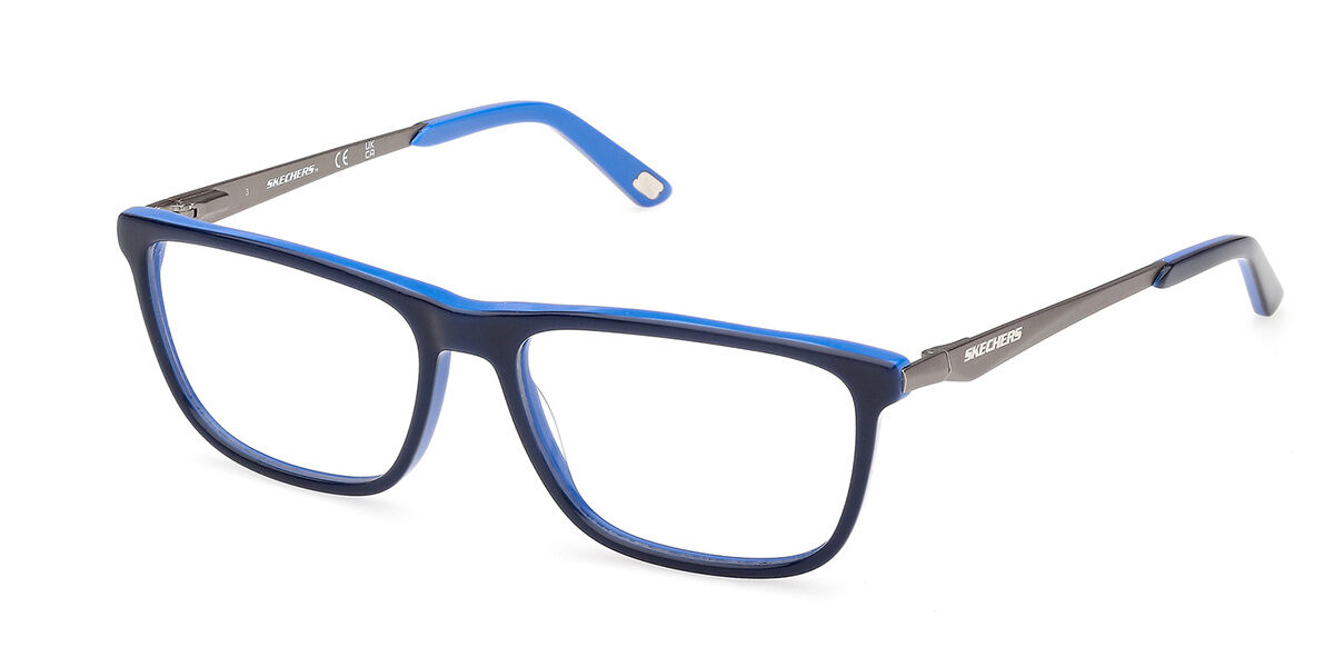 Skechers SE50186 092 Shiny Dark Blue On Light Blue Eyeglasses