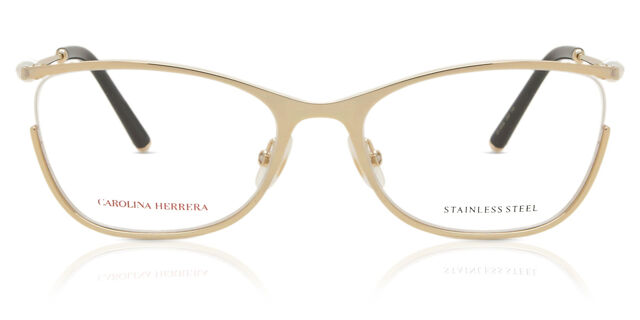 Carolina Herrera CH 0006 J5G Rectangle Gold Eyeglasses  display picture 3