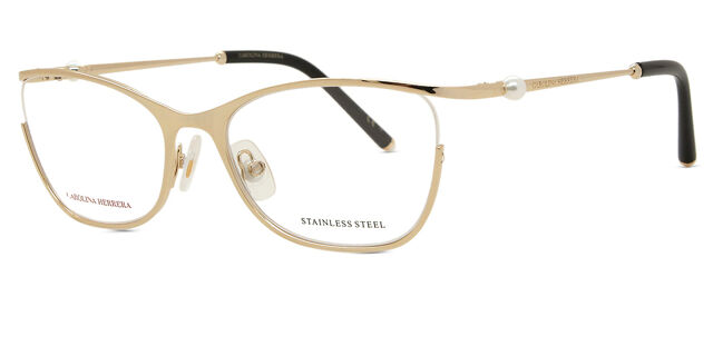 Carolina Herrera CH 0006 J5G Rectangle Gold Eyeglasses  display picture 1