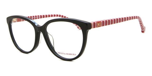 Carolina Herrera VHE876 0700 Cat Eye Shiny Black Eyeglasses  display picture 1