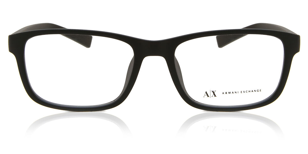 Armani Exchange AX3021F Asian Fit 8078 Rectangle Black Eyeglasses