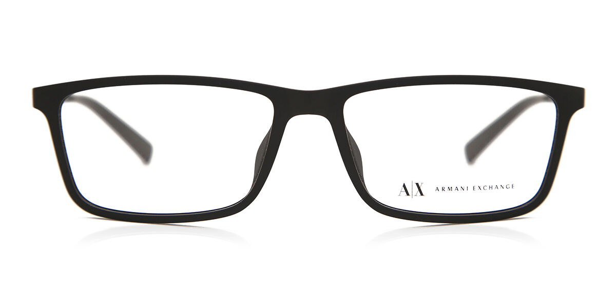 Armani Exchange AX3027F Asian Fit 8078 Rectangle Black Eyeglasses