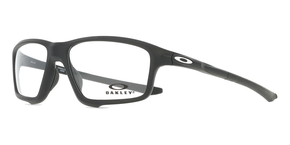 Oakley スポーツサングラス ホワイト/ブラック Oakley OX8076 CROSSLINK ZERO 807607 Rectangle Satin Black