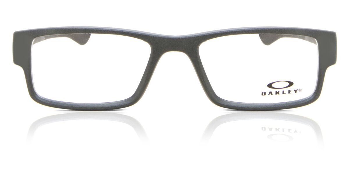 Oakley OX8046 AIRDROP 804613 Rectangle Satin Light Steel Black