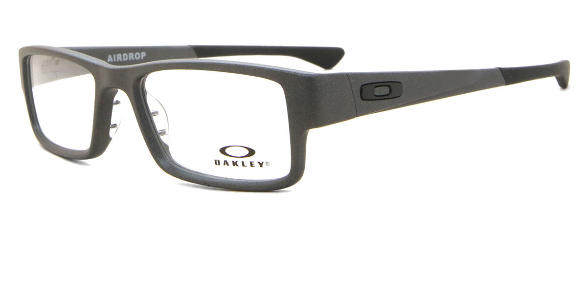 Oakley OX8046 AIRDROP 804613 Rectangle Satin Light Steel Black