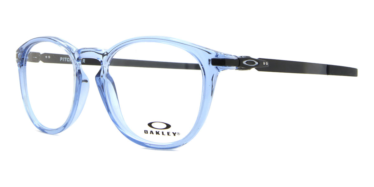 オークリーox8105-04ライトブルーサングラスPITCHMAN R52 Oakley OX8105 PITCHMAN R 810522 Oval Transparent Blue Eyeglasses