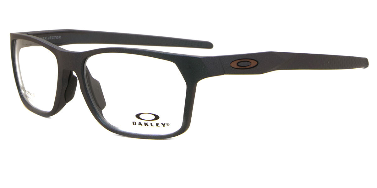 Oakley OX8032 HEX JECTOR 803207 Rectangle Dark Matte Silver/blue