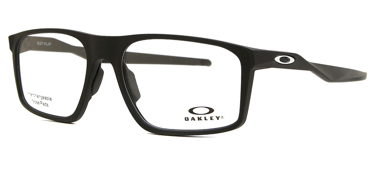 Oakley OX8183 BAT FLIP 818301 Rectangle Satin Black Eyeglasses