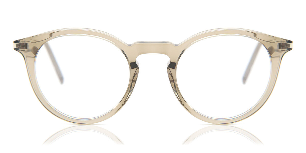 Saint Laurent SL 347 004 Transparent Brown Eyeglasses