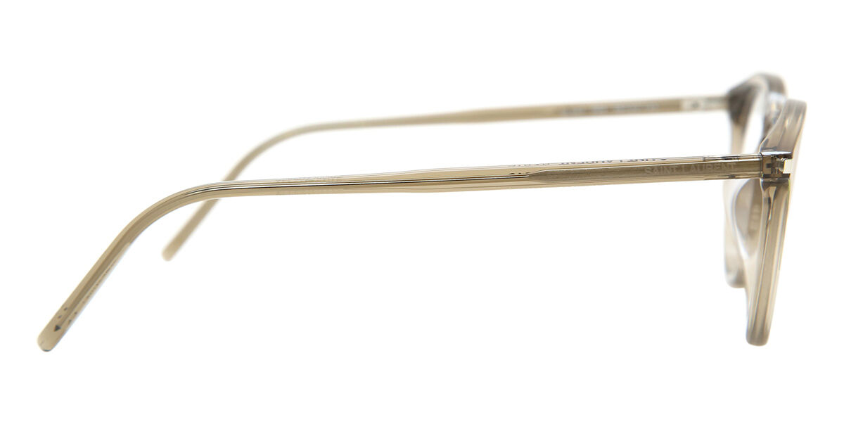 Saint Laurent SL 347 004 Transparent Brown Eyeglasses