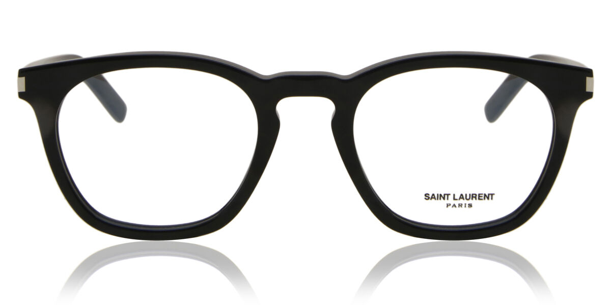 Saint Laurent SL 28 OPT 001 Oval Shiny Black Eyeglasses