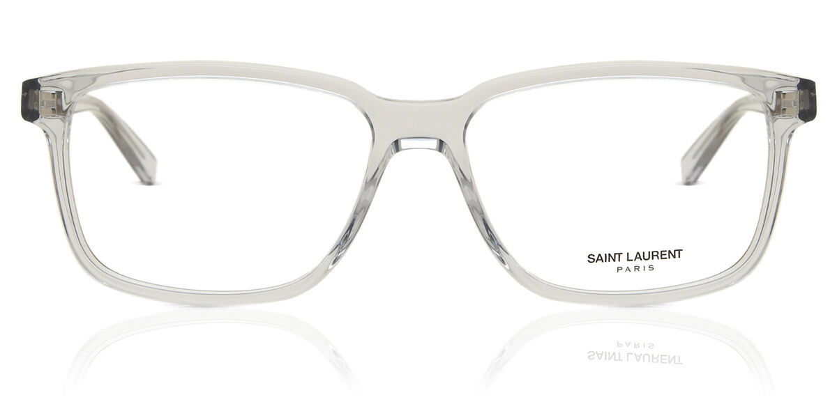 Yves Saint Laurent メガネ ハーフリム 4599J C7E Saint Laurent SL 458 007 Square Shiny Transparent Light Grey