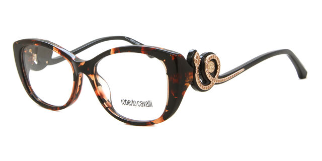 Roberto Cavalli Tortoiseshell Eyewear-optical Roberto Cavalli RC 5040 COZZILE 055 Oval Tortoise Eyeglasses  main image 3