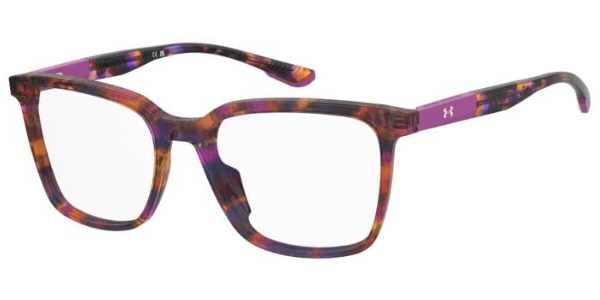 Under Armour UA 5104 2TM Square Fuchsia Pink Orange Tortoise Eyeglasses ...