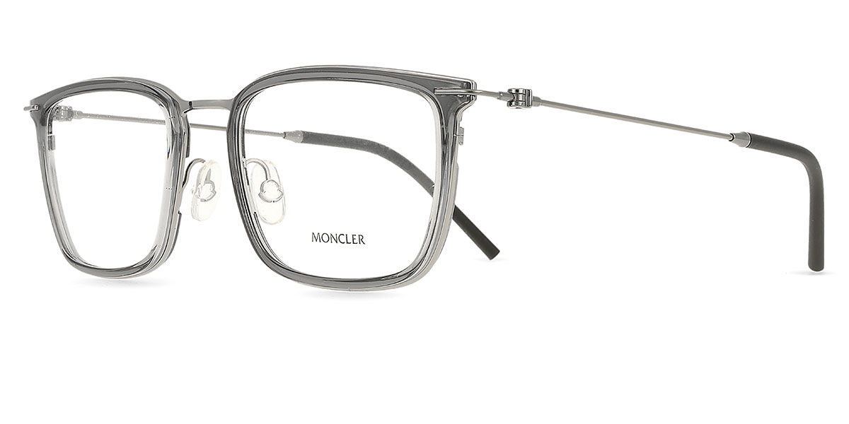 MONCLER ストライプリード Sサイズ Moncler ME1001D Asian Fit 1012 Square Light Grey/Silver Eyeglasses