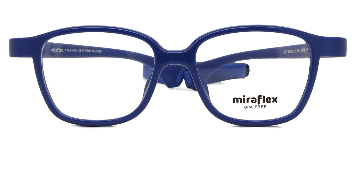Miraflex MF4002 Kids L124 Square Blue Eyeglasses | SmartBuyGlasses US