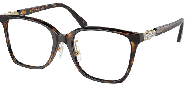 Swarovski SK2026D Asian Fit 1002 Square Tortoise Eyeglasses  display picture 1