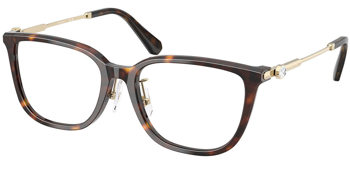 Swarovski SK2041D Asian Fit 1002 Square Tortoise Eyeglasses