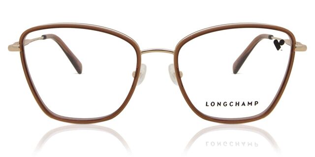 Longchamp Brown Metal Glasses Women\'s (Frames) Longchamp LO2145 200 Square Gold Brown Eyeglasses  main image 3