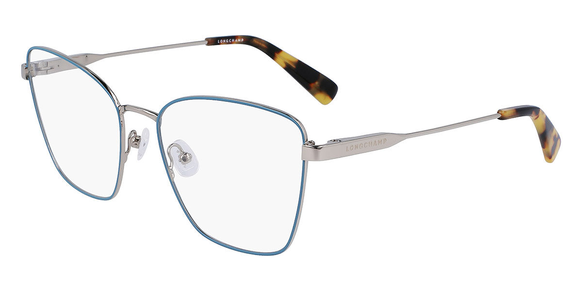 Longchamp LO2153 043 Cat Eye Silver Azure Eyeglasses