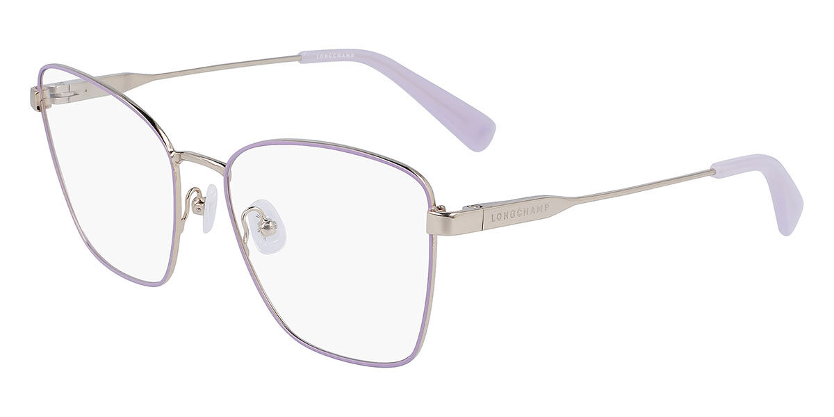 新品 ✳︎ Lucky in Love メッシュ ロングスリーブ Ｓ ホワイト Longchamp LO2153 043 Cat Eye Silver Azure Eyeglasses