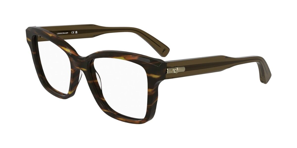Longchamp LO2770 N 211 Rectangle Striped Brown Eyeglasses