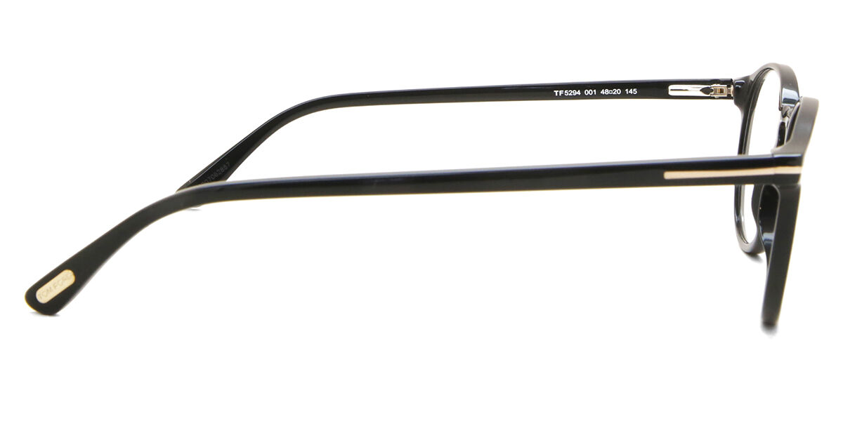 Tom Ford FT5294 001 Oval Shiny Black Eyeglasses | SmartBuyGlasses US