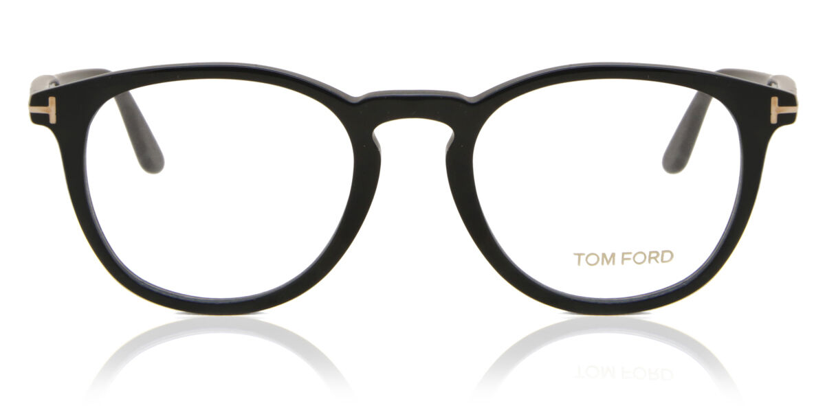 Tom Ford FT5401 001 Round Black Eyeglasses | SmartBuyGlasses US