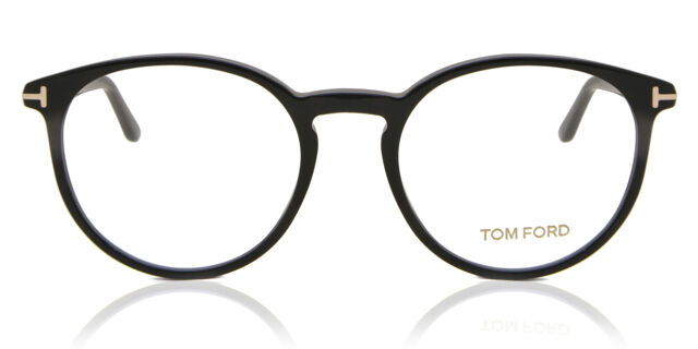 Tom Ford FT5524 001 Round Black Eyeglasses | SmartBuyGlasses US