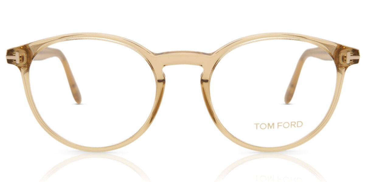 Tom Ford FT5524 045 Round Transparent Brown Eyeglasses