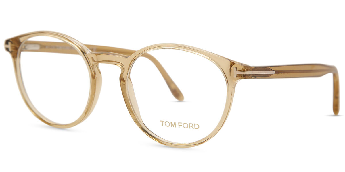 Tom Ford FT5524 045 Round Transparent Brown Eyeglasses