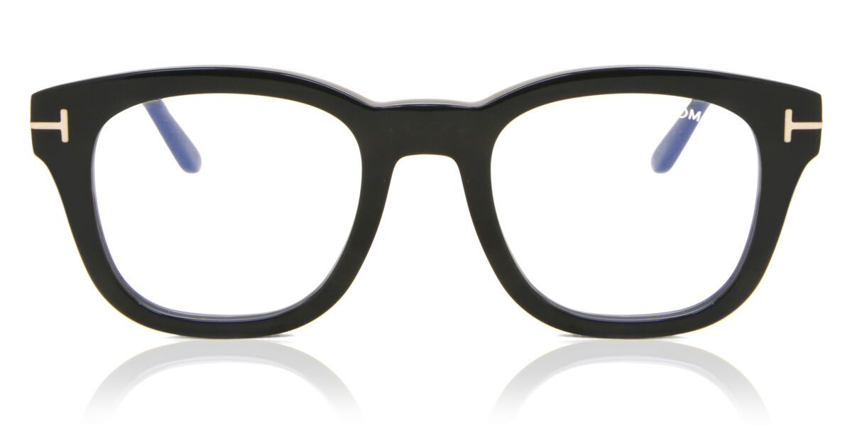 Tom Ford FT5542-B 001 Blue-Light Block Square Black Eyeglasses