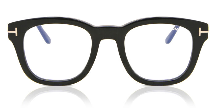 Tom Ford FT5478-B 001 Blue-Light Block Square Black Eyeglasses 
