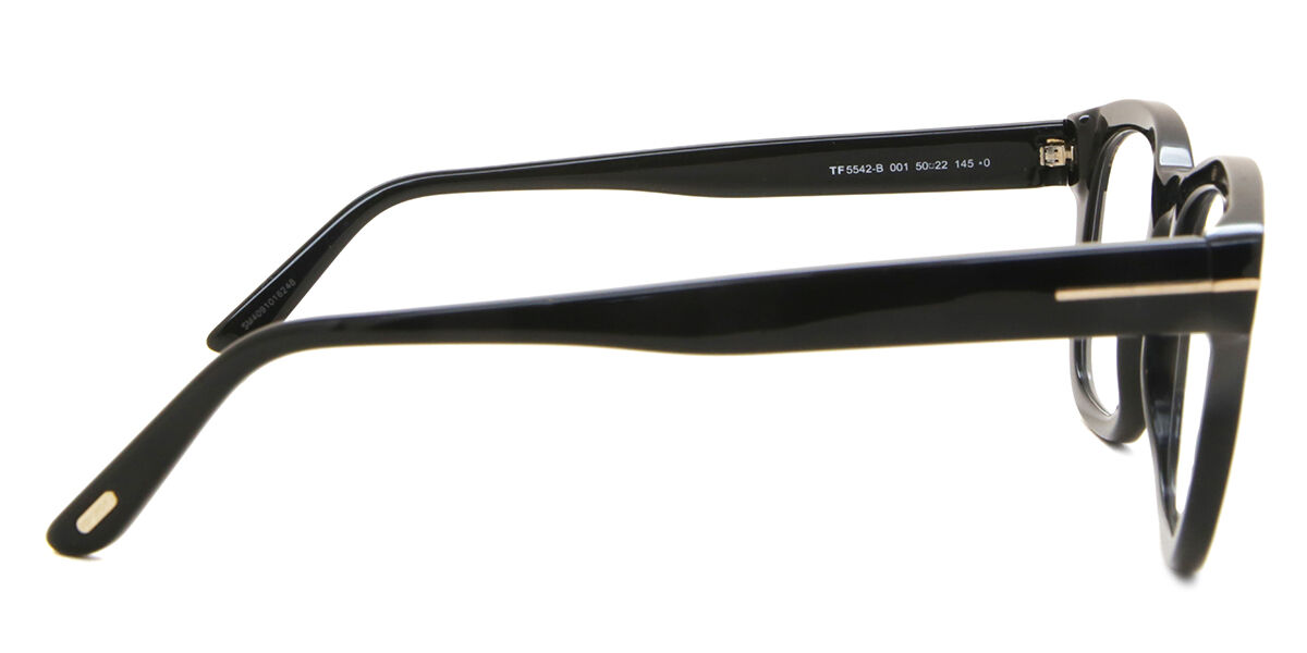 Tom Ford FT5542-B 001 Blue-Light Block Square Black Eyeglasses