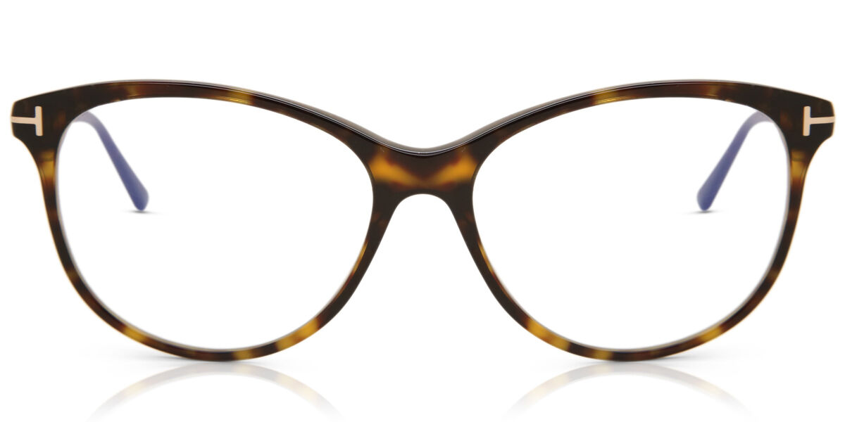 Tom Ford FT5544-B 052 Blue-Light Block Square Tortoise Eyeglasses