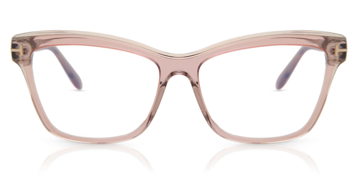 Tom Ford FT5619-B 072 Blue-Light Block Cat Eye Transparent Pink