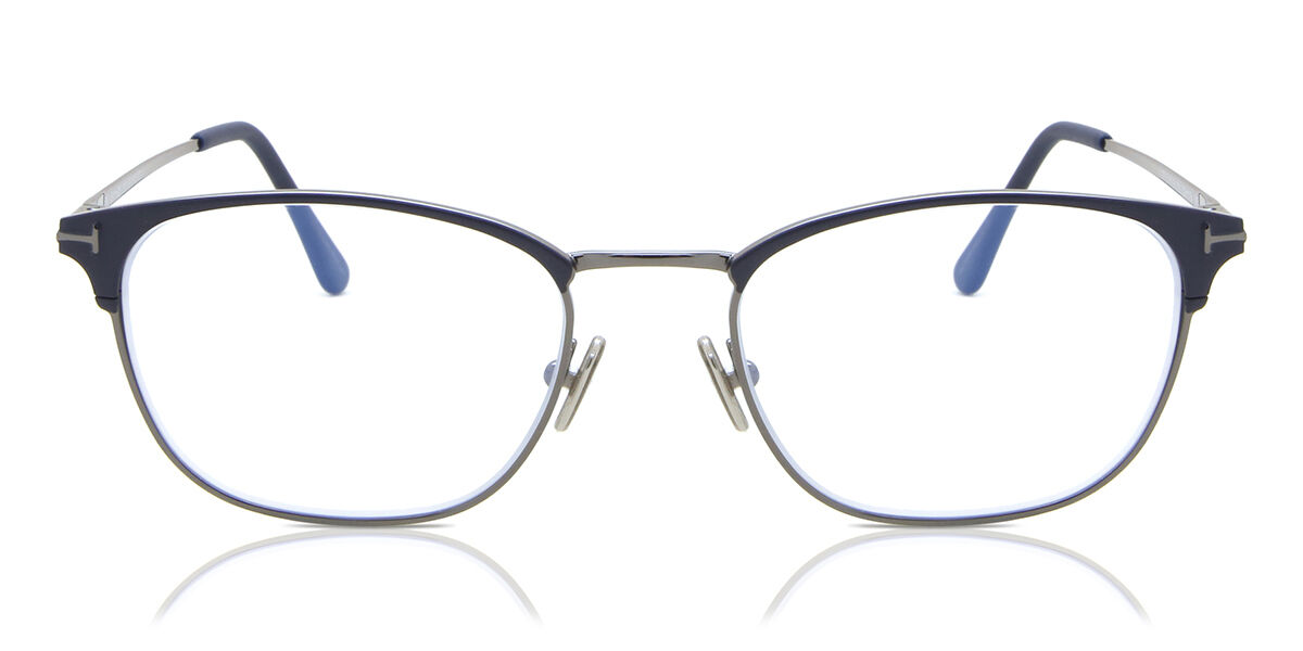 Tom Ford FT5750-B 001 Square Shiny Black Gold Eyeglasses