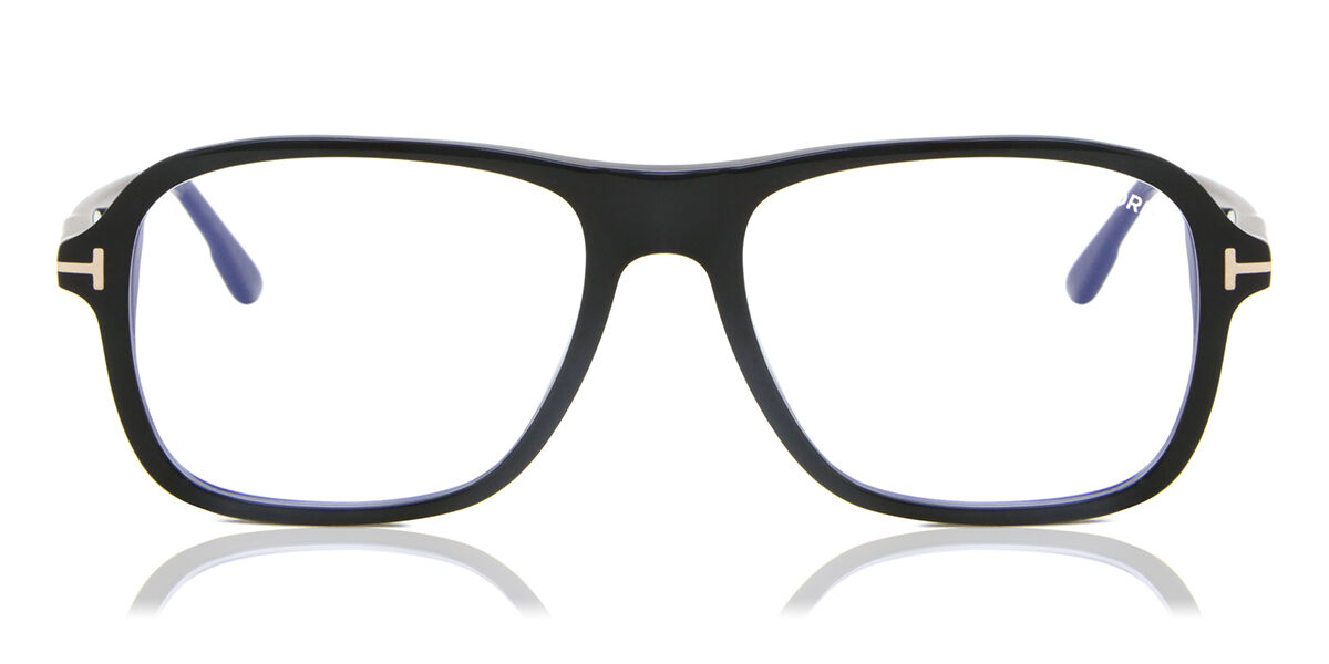 Tom Ford FT5869-B 001 Pilot Shiny Black Eyeglasses