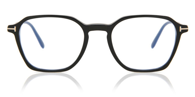 Tom Ford FT5804-B 001 Blue-Light Block Oval Shiny Black  display picture 1